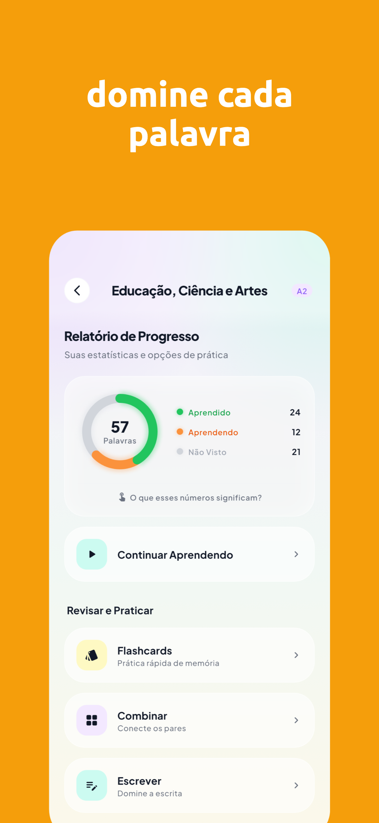 Detalhe do tema com anel de progresso